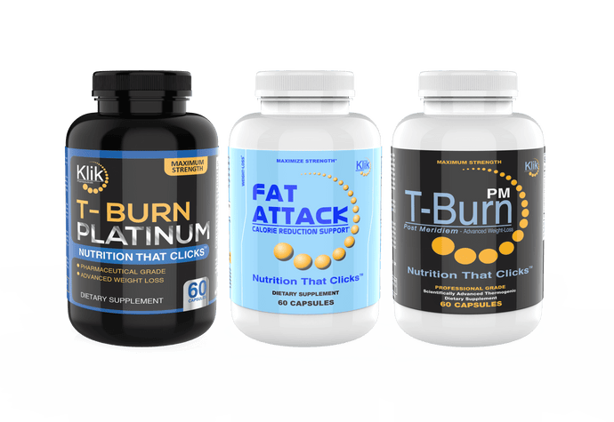 TBurn Platinum Fat Attack T Burn PM Combo - 1 Month Supply - Klik Nutrition
