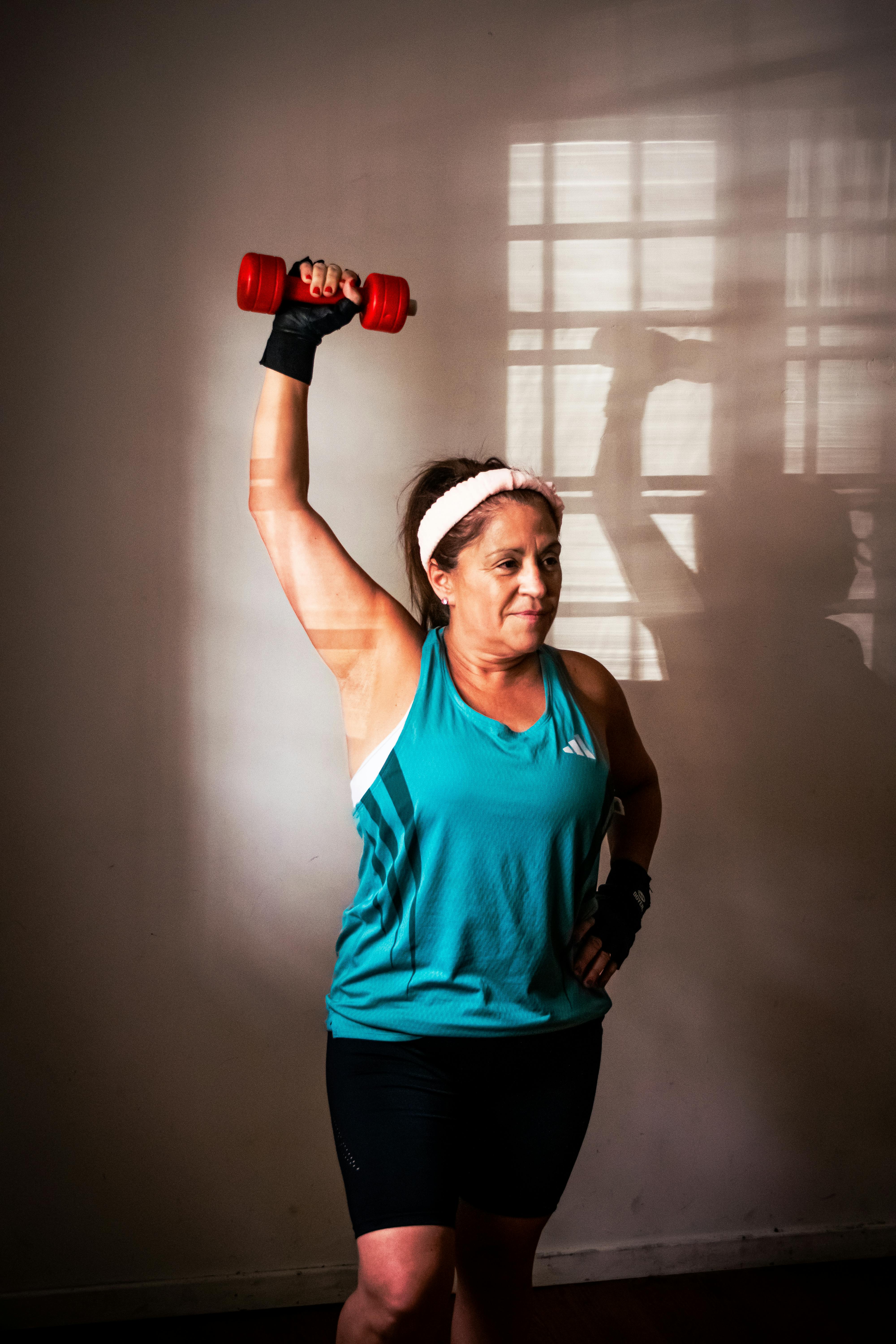 Woman lifting weights